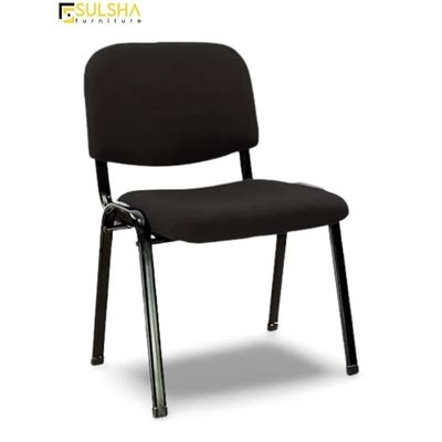 6 Piece Reception Visitor Chair Office, Conference Desk For Guest Waiting Chair, Room Lobby Banquet Events Chair,Study Chair Black
