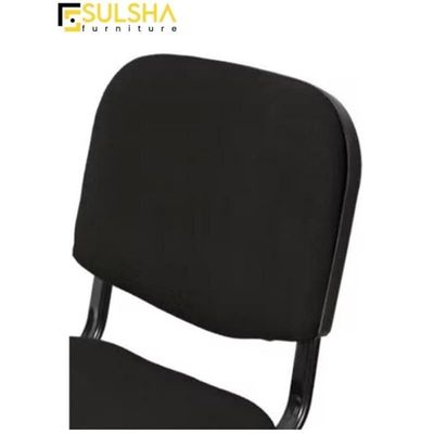 6 Piece Reception Visitor Chair Office, Conference Desk For Guest Waiting Chair, Room Lobby Banquet Events Chair,Study Chair Black