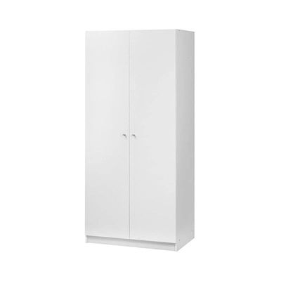 2-Door Wardrobe White 80X50X180Centimeter