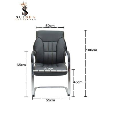 Modern Office Visitor Chair Hight Quality Leather And Comfortable Ergonomic Design