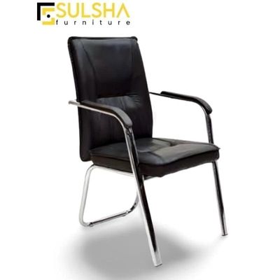 Modern Design Leather Visitor Chair With Steel Metal Frame Waiting Room Chair For Home Office And Hospital Chair Sul0647