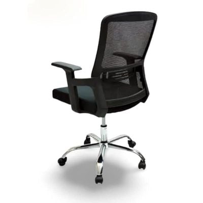 Premium Office Chair Ergonomic Designed Desk Chair Mid Back Adjustable Wide Seat Mesh Chair Black Sul0763
