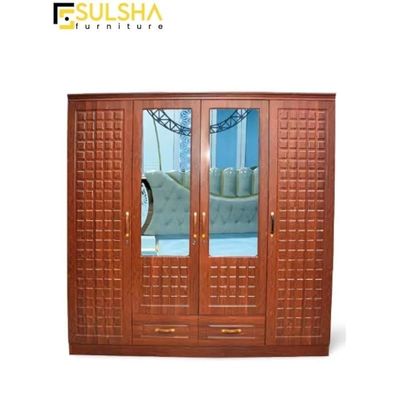 4 Door Wooden Wardrobe Cabinet Cupboard Engineered Wood Perfect Modern Stylish Heavy Duty