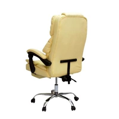 Executive Ergonomic Computer Desk Chair For Office And Gaming With Headrest Back Comfort And Lumbar Support Beige Sul0906