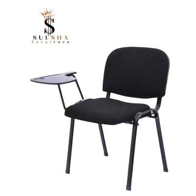 Modern Exam Chair With Note Paid Stand Black Color