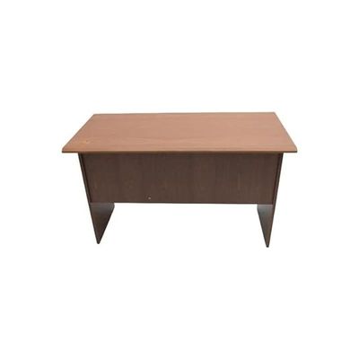 Computer Desk With Fixed Lockable Drawers Brown 124.4X63.4X8.5Cm