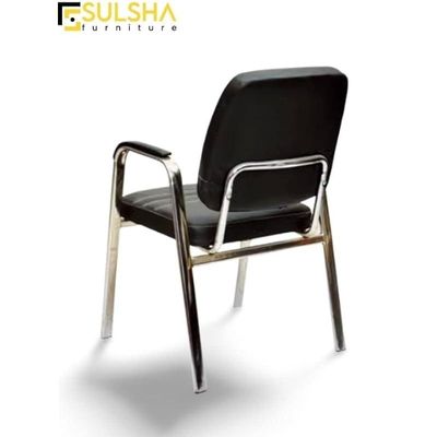 Modern Design Leather Visitor Chair With Steel Metal Frame Waiting Room Chair For Home Office And Hospital Chair Sul0408