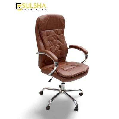 Executive Ergonomic Office Chair Computer Desk Chair Pu Leather Steel Structure Smooth Lumbar Support With Adjustable Height Sul0369