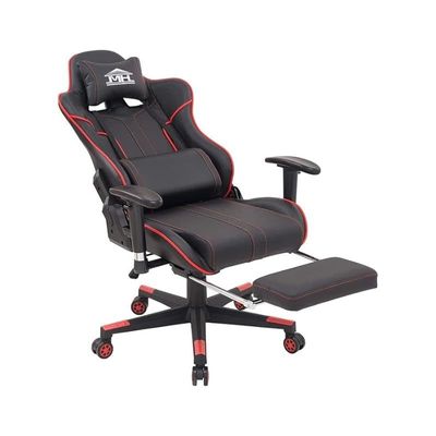 Video Computer Gaming Chair With Fully Reclining Foot Rest And Soft Leather Red 70X60X26Cm