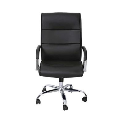 Wheeled Office Chair Black/Silver Sul0143