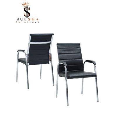 Modern Design Visitor Chair With Steel Metal Frame Waiting Room Chair For Home Office And Hospital-2