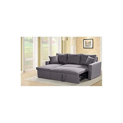أريكة سرير قابلة للتحويل على شكل حرف L من Boom أريكة سرير على شكل حرف L باللون الرمادي مقاس 210X150X75 سم