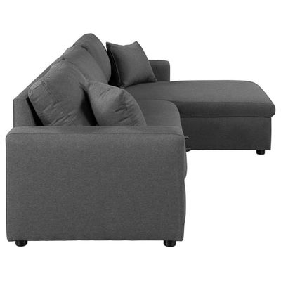 أريكة سرير قابلة للتحويل على شكل حرف L من Boom أريكة سرير على شكل حرف L باللون الرمادي مقاس 210X150X75 سم