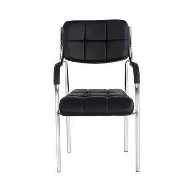 Cushion Seated Chair Black/Silver