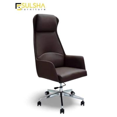Executive Ergonomic High Back Office Chair, Computer Desk Chair,Pu Leather, Steel Structure, Smooth Lumbar Support With Adjustable Height