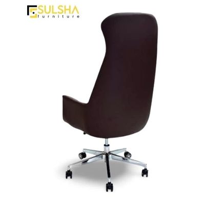 Executive Ergonomic High Back Office Chair, Computer Desk Chair,Pu Leather, Steel Structure, Smooth Lumbar Support With Adjustable Height
