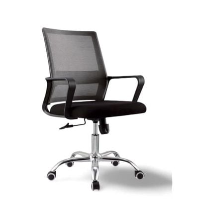Premium Office Chair Ergonomic Designed Desk Chair Mid Back Adjustable Wide Seat Mesh Chair Black Sul0592