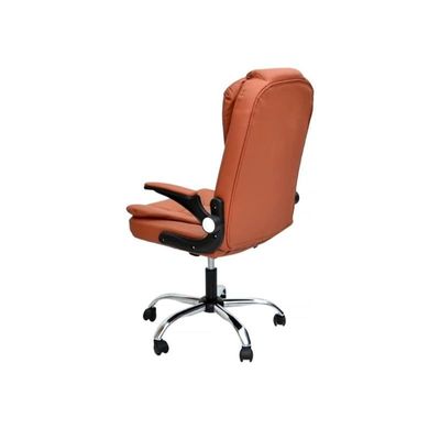 Executive Ergonomic Office Chair Computer Desk Chair Pu Leather Steel Structure Smooth Lumbar Support With Adjustable Height Earthy Yellow