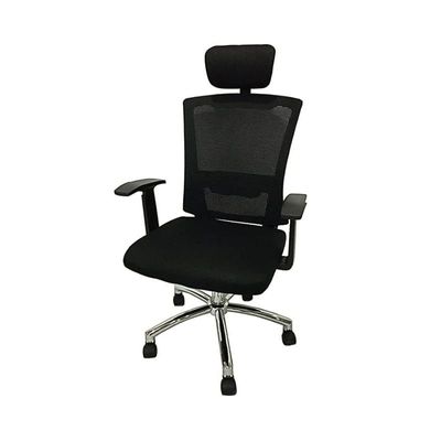 Office Desk Chair Black/Silver 50X130X50Centimeter Sul0068