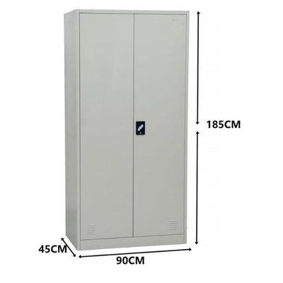 2 Door Steel Cabinet With Locker Grey Color