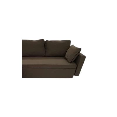 SULSHA Sofa Cum Bed With Cushions L-Shaped Storage Space (Brown)