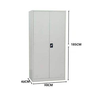 Two Door Steel Cabinet With Locker Grey Color