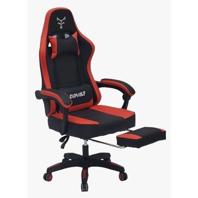 Office Chair Breathable Gamer's Full Reclining Adjustable Office Gaming Chair (Red Black)