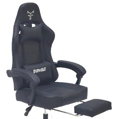 Office Chair Breathable Gamer's Full Reclining Adjustable Office Gaming Chair (Black)