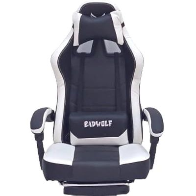 High Quality New Design Office Chair Breathable Gamer's Full Reclining Adjustable Office Gaming Chair (Black White)