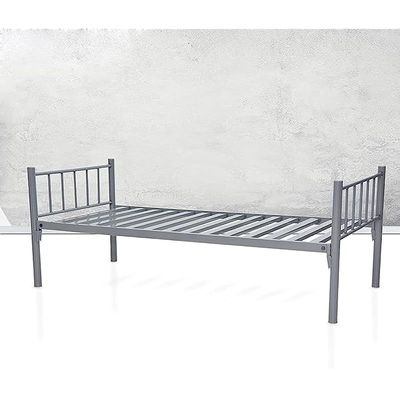 Heavy Duty Single Steel Bed Silver Color Size (L x W x H) 190 x 90 x 70 Cm