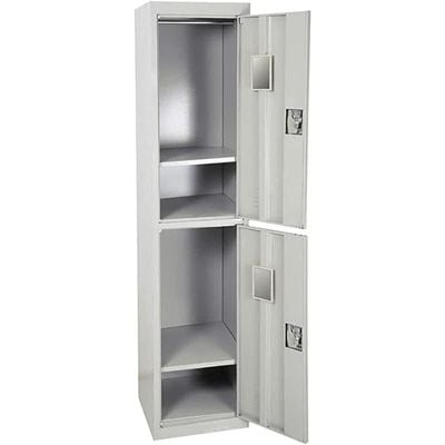 Sulsha Steel Locker Cabinet 2-Door File Storage Box Locker With Keys For Home, Office, School, Halls, Workplaces, Hospitals, Gyms, Factories, Bank, Money Locker Cabinet
