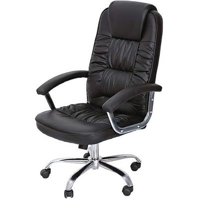 Executive Ergonomic Office Chair, Computer Desk Chair, PU Leather, Steel Structure, Smooth lumbar support with adjustable Height