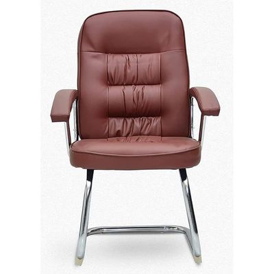 Modern Leather Office Visitor Chair Hospital Chair Brown Color