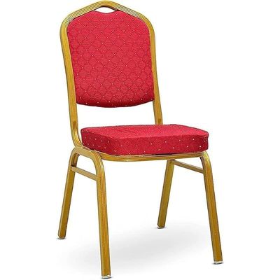Banquet Chair In Red Fabric For Weddings Banquets Ceremony Hotel Dining Parties