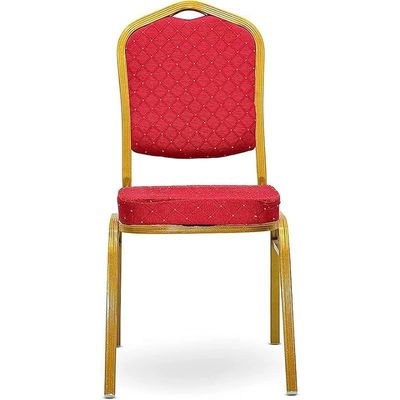 Banquet Chair In Red Fabric For Weddings Banquets Ceremony Hotel Dining Parties