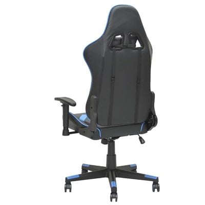 Gaming Chair Ergonomic Office Chair High Back Computer Chair PU Leather Desk Chair Armrest Height Adjustable Video Game Chairs Swivel Gamer Chair with Headrest Lumbar Pillow E-Sports (Black/Blue)