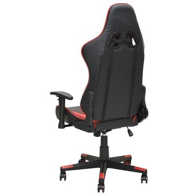 Professional Gaming Chair, Polyvor, 3D Armrests, Class 4 Piston, Seat Rocker, Height Adjustable, Recliner, Lumbar &amp; Cervical Cushions (Red/Black)