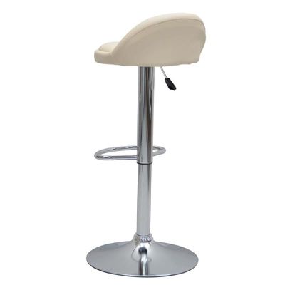 Height adjustable foot stool, bar chair, for home decoration, taburere high chair modern minimalist backrest bar stool (off-white)