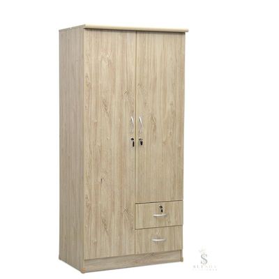 2 Door Wooden Wardrobe Cabinet/Cupboard Engineered Wood Perfect Modern Stylish Heavy Duty