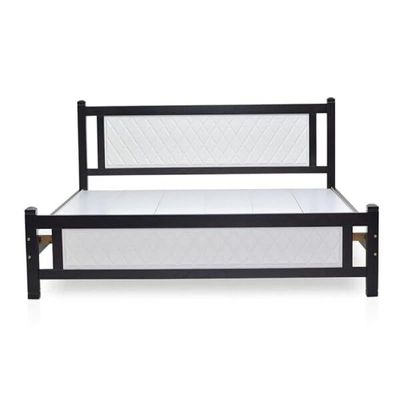 Modern Wooden Bed King Size 6999 Walnut White 180x200 Without Mattress