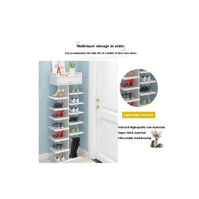 Wooden Shoes Racks Organizer White 50 x 28.5 x 121.5cm