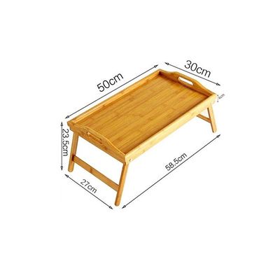 Folding Wooden Table Tray Brown 23.5x50x30cm