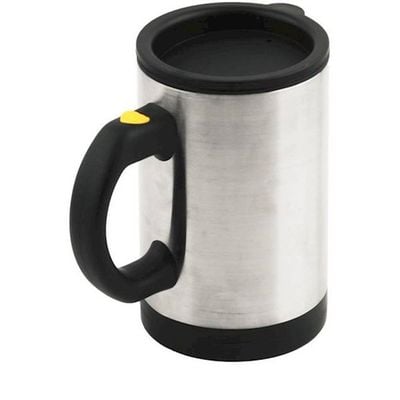 Self Stirring Coffee Mug Silver/Black 8.8x14.3x11.5centimeter