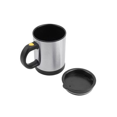 Self Stirring Coffee Mug Black/Silver 11.9centimeter