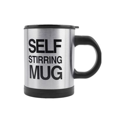 Self Stirring Coffee Mug Black/Silver 11.9centimeter