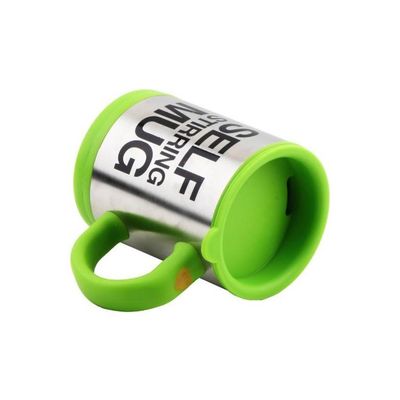 Self Stirring Mug Green/Silver 400ml