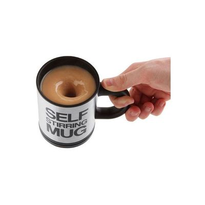 Self-Stirring Mug Black/White Self-Stirring Mug Black/White