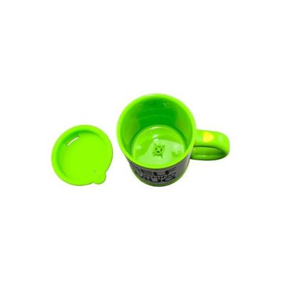 Self Stirring Mug With Lid Green/Silver/Black 3.6x5.4x4.8inch