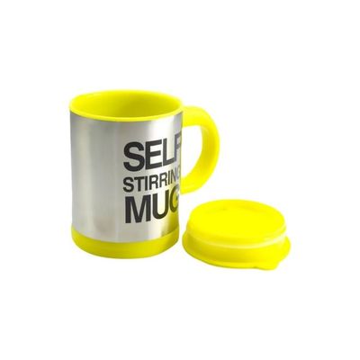 Self Stirring Mug Yellow/Silver