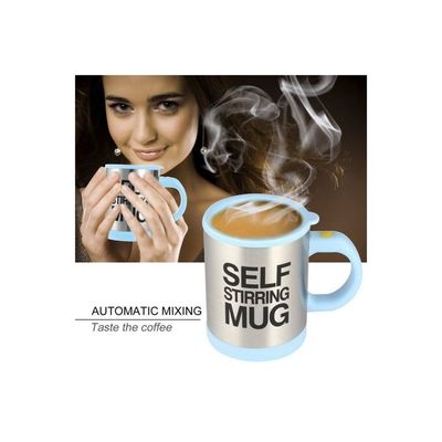 Self Stirring Coffee Mug Blue/Silver 8.88x11.2x13.5centimeter